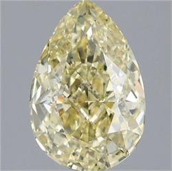 Picture of Lab Grown Diamond 3.06 Carats, Pear with  Cut, Fancy Yellow Color, VS1 Clarity and Certified by IGI