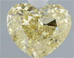 Picture of Lab Grown Diamond 3.03 Carats, Heart with  Cut, Fancy Yellow Color, VS2 Clarity and Certified by IGI