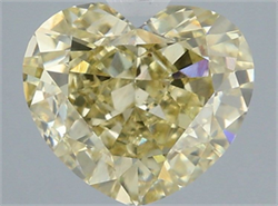 Picture of Lab Grown Diamond 3.57 Carats, Heart with  Cut, Fancy Intense Yellow Color, VS1 Clarity and Certified by IGI