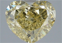 Picture of Lab Grown Diamond 3.52 Carats, Heart with  Cut, Fancy Intense Yellow Color, VS1 Clarity and Certified by IGI