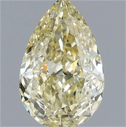 Picture of Lab Grown Diamond 1.59 Carats, Pear with  Cut, Fancy Yellow Color, VVS2 Clarity and Certified by IGI