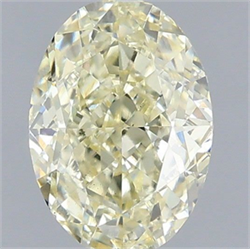 Picture of Lab Grown Diamond 1.54 Carats, Oval with  Cut, Fancy Light Yellow Color, VS2 Clarity and Certified by IGI