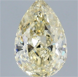 Picture of Lab Grown Diamond 1.53 Carats, Pear with  Cut, Fancy Light Yellow Color, VS1 Clarity and Certified by IGI