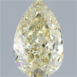Picture of Lab Grown Diamond 2.10 Carats, Pear with  Cut, Fancy Light Yellow Color, VS1 Clarity and Certified by IGI