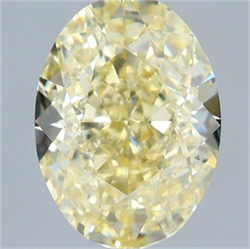 Picture of Lab Grown Diamond 3.03 Carats, Oval with  Cut, Fancy Yellow Color, VVS2 Clarity and Certified by IGI