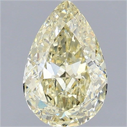 Picture of Lab Grown Diamond 2.09 Carats, Pear with  Cut, Fancy Yellow Color, VS1 Clarity and Certified by IGI
