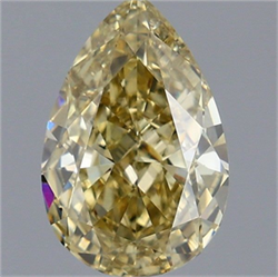 Picture of Lab Grown Diamond 2.05 Carats, Pear with  Cut, Fancy Intense Yellow Color, VS1 Clarity and Certified by IGI