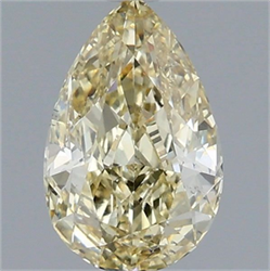 Picture of Lab Grown Diamond 1.51 Carats, Pear with  Cut, Fancy Yellow Color, VS1 Clarity and Certified by IGI