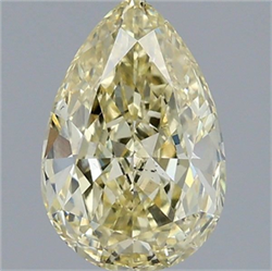 Picture of Lab Grown Diamond 2.10 Carats, Pear with  Cut, Fancy Yellow Color, VS2 Clarity and Certified by IGI