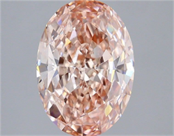 Picture of Lab Grown Diamond 3.10 Carats, Oval with  Cut, Fancy Intense Pink Color, VS2 Clarity and Certified by IGI