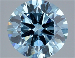 Picture of Lab Grown Diamond 3.01 Carats, Round with Excellent Cut, Fancy Vivid Blue Color, VS1 Clarity and Certified by IGI