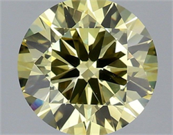 Picture of Lab Grown Diamond 1.57 Carats, Round with Very Good Cut, Fancy Yellow Color, VS1 Clarity and Certified by IGI