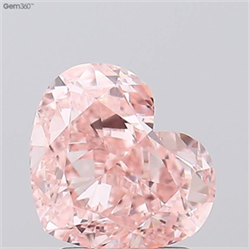 Picture of Lab Grown Diamond 2.16 Carats, Heart with  Cut, Fancy Vivid Pink Color, VVS2 Clarity and Certified by IGI
