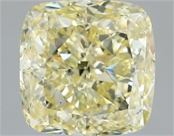 Picture of Lab Grown Diamond 2.01 Carats, CUSHION MODIFIED with  Cut, Fancy Yellow Color, VS1 Clarity and Certified by IGI