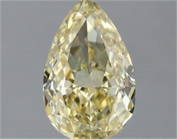 Picture of Lab Grown Diamond 1.46 Carats, Pear with  Cut, Fancy Yellow Color, VS1 Clarity and Certified by IGI