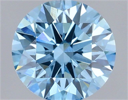 Picture of Lab Grown Diamond 1.53 Carats, Round with Ideal Cut, Fancy Vivid Blue Color, VVS2 Clarity and Certified by IGI