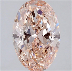 Picture of Lab Grown Diamond 2.03 Carats, Oval with  Cut, Fancy Intense Pink Color, VVS2 Clarity and Certified by IGI