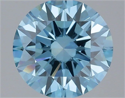 Picture of Lab Grown Diamond 2.01 Carats, Round with Excellent Cut, Fancy Vivid Blue Color, VVS2 Clarity and Certified by IGI