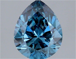 Picture of Lab Grown Diamond 2.50 Carats, Pear with  Cut, Fancy Vivid Blue Color, VVS2 Clarity and Certified by IGI