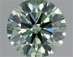 Picture of Lab Grown Diamond 1.50 Carats, Round with Ideal Cut, Fancy Vivid Green Color, VS2 Clarity and Certified by IGI