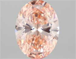 Picture of Lab Grown Diamond 1.47 Carats, Oval with  Cut, Fancy Intense Pink Color, VS1 Clarity and Certified by IGI