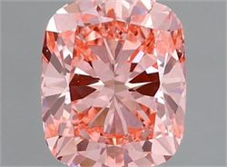 Picture of Lab Grown Diamond 1.49 Carats, CUSHION MODIFIED with  Cut, Fancy Vivid Pink Color, VVS2 Clarity and Certified by IGI