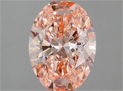 Picture of Lab Grown Diamond 1.53 Carats, Oval with  Cut, Fancy Vivid Pink Color, VS1 Clarity and Certified by IGI
