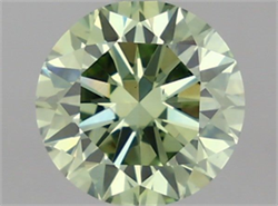 Picture of Lab Grown Diamond 1.51 Carats, Round with Very Good Cut, Fancy Vivid Green Color, VS2 Clarity and Certified by IGI