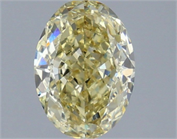Picture of Lab Grown Diamond 2.05 Carats, Oval with  Cut, Fancy Yellow Color, VVS2 Clarity and Certified by IGI