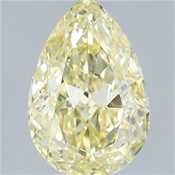 Picture of Lab Grown Diamond 2.00 Carats, Pear with  Cut, Fancy Intense Yellow Color, VVS2 Clarity and Certified by IGI