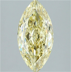 Picture of Lab Grown Diamond 2.60 Carats, Marquise with  Cut, Fancy Intense Yellow Color, VVS2 Clarity and Certified by IGI