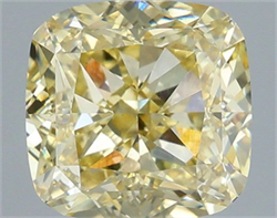 Picture of Lab Grown Diamond 2.07 Carats, CUSHION MODIFIED with  Cut, Fancy Yellow Color, VS1 Clarity and Certified by IGI