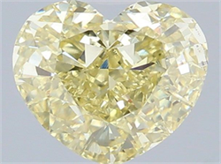 Picture of Lab Grown Diamond 2.06 Carats, Heart with  Cut, Fancy Intense Yellow Color, VS1 Clarity and Certified by IGI