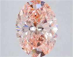 Picture of Lab Grown Diamond 4.02 Carats, Oval with  Cut, Fancy Vivid Pink Color, VS1 Clarity and Certified by IGI