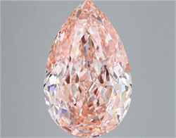 Picture of Lab Grown Diamond 10.05 Carats, Pear with  Cut, Fancy Vivid Pink Color, VS1 Clarity and Certified by IGI