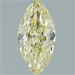 Picture of Lab Grown Diamond 1.58 Carats, Marquise with  Cut, Fancy Yellow Color, VS2 Clarity and Certified by IGI