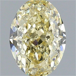 Picture of Lab Grown Diamond 2.04 Carats, Oval with  Cut, Fancy Yellow Color, VS1 Clarity and Certified by IGI