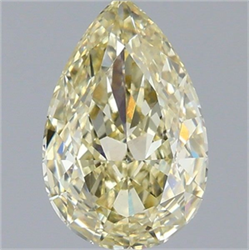 Picture of Lab Grown Diamond 2.08 Carats, Pear with  Cut, Fancy Yellow Color, VVS2 Clarity and Certified by IGI