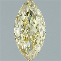 Picture of Lab Grown Diamond 1.50 Carats, Marquise with  Cut, Fancy Yellow Color, VS1 Clarity and Certified by IGI