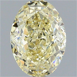Picture of Lab Grown Diamond 2.08 Carats, Oval with  Cut, Fancy Yellow Color, VS1 Clarity and Certified by IGI