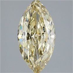 Picture of Lab Grown Diamond 3.58 Carats, Marquise with  Cut, Fancy Yellow Color, VS1 Clarity and Certified by IGI