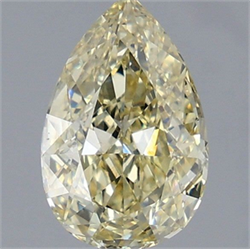 Picture of Lab Grown Diamond 2.04 Carats, Pear with  Cut, Fancy Intense Yellow Color, VS1 Clarity and Certified by IGI