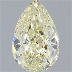 Picture of Lab Grown Diamond 1.53 Carats, Pear with  Cut, Fancy Light Yellow Color, VVS2 Clarity and Certified by IGI