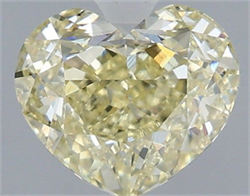 Picture of Lab Grown Diamond 2.05 Carats, Heart with  Cut, Fancy Yellow Color, VS1 Clarity and Certified by IGI