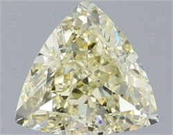 Picture of Lab Grown Diamond 1.50 Carats, TRIANGULAR with  Cut, Fancy Light Yellow Color, VVS2 Clarity and Certified by IGI