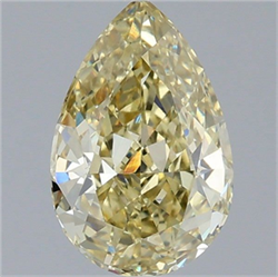 Picture of Lab Grown Diamond 2.04 Carats, Pear with  Cut, Fancy Intense Yellow Color, VS1 Clarity and Certified by IGI