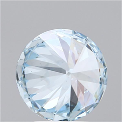 Picture of Lab Grown Diamond 3.62 Carats, Round with Ideal Cut, Fancy Vivid Blue Color, VS1 Clarity and Certified by IGI