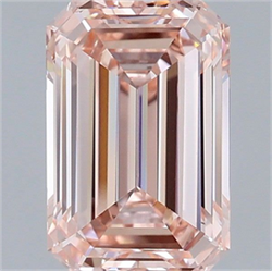 Picture of Lab Grown Diamond 2.21 Carats, Emerald with  Cut, Fancy Intense Pink Color, VVS2 Clarity and Certified by IGI
