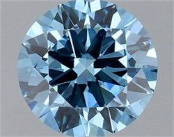 Picture of Lab Grown Diamond 1.50 Carats, Round with Very Good Cut, Fancy Vivid Blue Color, VS1 Clarity and Certified by IGI