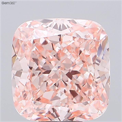 Picture of Lab Grown Diamond 9.05 Carats, CUSHION MODIFIED with  Cut, Fancy Intense Pink Color, VVS2 Clarity and Certified by IGI